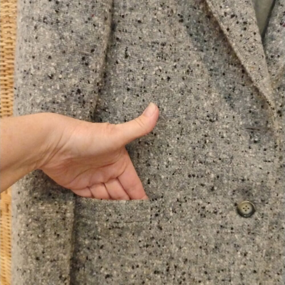 Vintage blazer, Women, Grey overall color, Small, Schrader Sport NewYork,